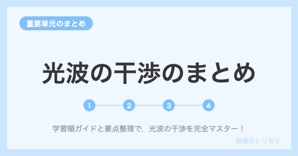 光波の干渉のまとめ【学習ロードマップ】